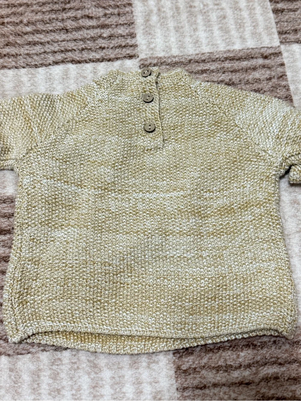 NEW Quincy Mae summer knit set 3-6 months neutral sweater shorts matching beige